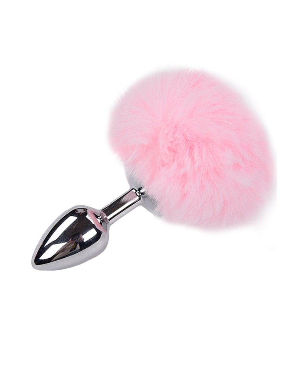 ALIVE - ANAL PLEASURE PLUG LISO METAL POMPON ROSA TALLA S