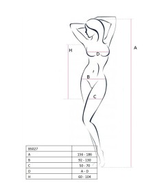 PASSION WOMAN BS027 BODYSTOCKING ESTILO VESTIDO NEGRO TALLA UNICA