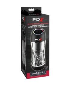 PDX ELITE - MASTURBADOR STROKER VIEWTUBE PRO VIBRADOR TRANSPARENTE