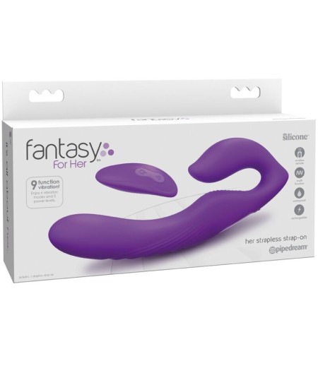 FANTASY FOR HER - VIBRADOR DOBLE PENETRACION CONTROL REMOTO 9 NIVELES VIOLETA