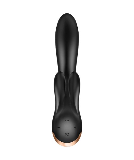 SATISFYER DOUBLE FLEX VIBRADOR APP - NEGRO