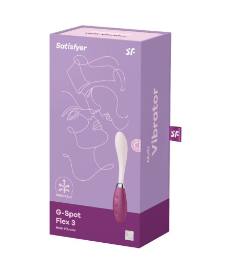 SATISFYER G-SPOT FLEX 3 MULTI VIBRADOR - ROJO