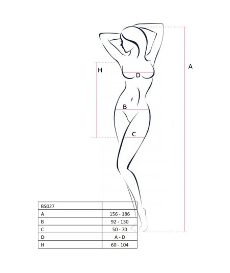 PASSION WOMAN BS027 BODYSTOCKING ESTILO VESTIDO BLANCO TALLA UNICA