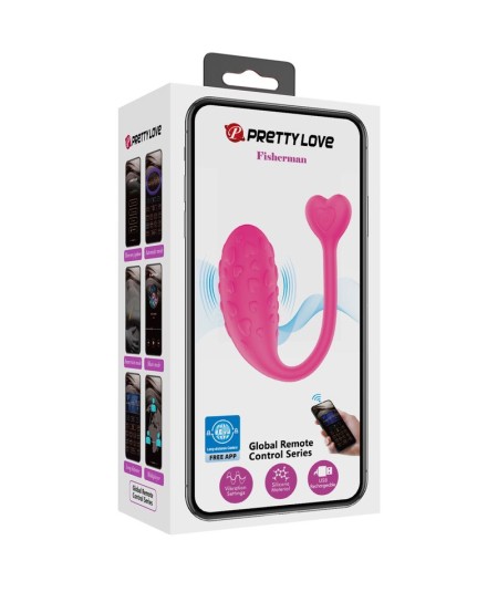 PRETTY LOVE - HUEVO VIBRADOR PESCADOR ROSA CONTROLADO POR APP