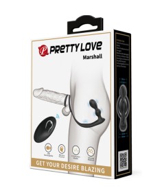 PRETTY LOVE - MARSHALL ANILLO PARA PENE + PLUG ANAL VIBRATORIO &38 CONTROL REMOTO