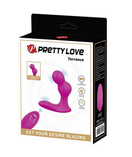 PRETTY LOVE - TERRANCE MASAJEADOR VIBRADOR ANAL CON CONTROL REMOTO