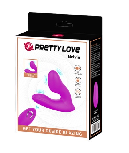 PRETTY LOVE - MELVIN MASAJEADOR CLITORIS CON CONTROL REMOTO