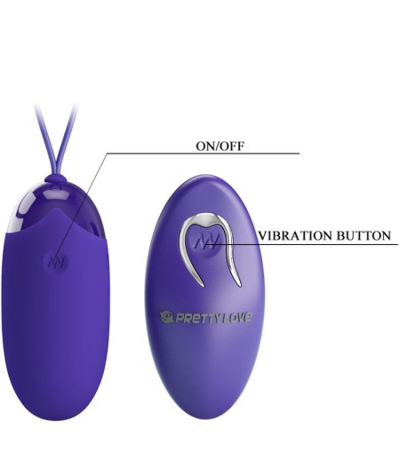 PRETTY LOVE - BERGER YOUTH HUEVO VIBRADOR CONTROL REMOTO VIOLETA