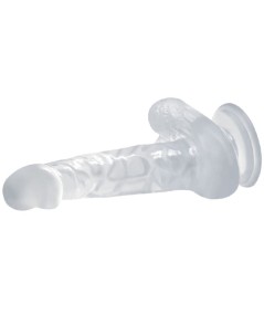 BAILE - DILDO REALISTICO CON VENTOSA Y TESTICULOS 16.7 CM TRANSPARENTE