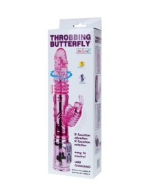 BAILE - VIBRADOR RECARGABLE CON ROTACION Y ESTIMULADOR THROBBING BUTTERF