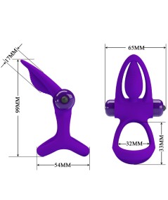 PRETTY LOVE - ANILLO VIBRADOR 10 VIBRACIONES SILICONA VIOLETA