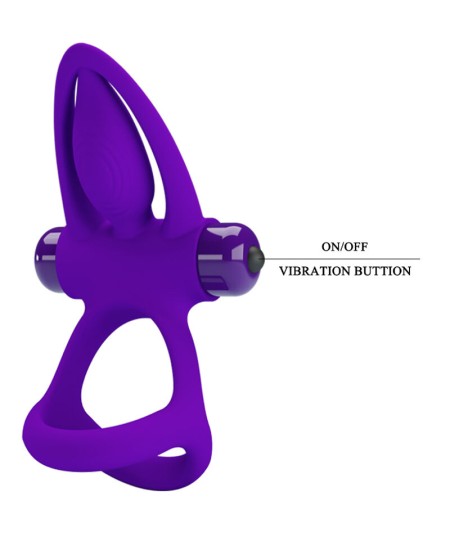 PRETTY LOVE - ANILLO VIBRADOR 10 VIBRACIONES SILICONA VIOLETA