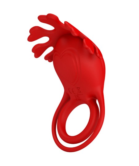 PRETTY LOVE - RUBEN ANILLO VIBRADOR 7 VIBRACIONES SILICONA ROJO