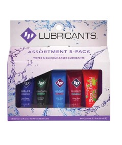 ID JUICY LUBE - SURTIDO 5X LUBRICANTE TUBE PACK 12 ML