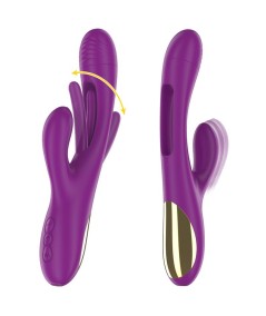 INTENSE - APOLO VIBRADOR MULTIFUNCIÓN RECARGABLE 7 VIBRACIONES CON LENGUA OSCILANTE MORADO