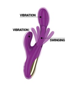 INTENSE - APOLO VIBRADOR MULTIFUNCIÓN RECARGABLE 7 VIBRACIONES CON LENGUA OSCILANTE MORADO