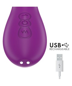 INTENSE - APOLO VIBRADOR MULTIFUNCIÓN RECARGABLE 7 VIBRACIONES CON LENGUA OSCILANTE MORADO