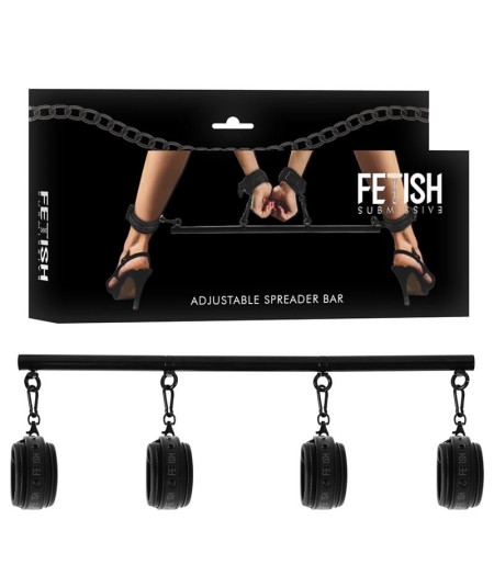 FETISH SUBMISSIVE BONDAGE - BARRA SEPARADORA AJUSTABLE 4 PIEZAS