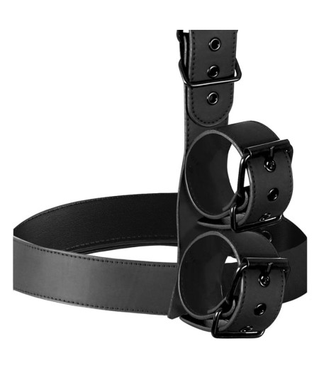 FETISH SUBMISSIVE BONDAGE - CONJUNTO DE SUJECIÓN PARA EL CUERPO DE CUELLO Y MUÑEQUERAS