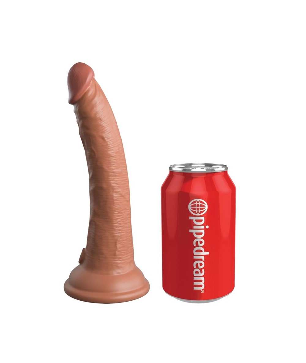 KING COCK - ELITE DILDO REALISTICO SILICONA 17.8 CM CARAMELO