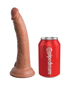 KING COCK - ELITE DILDO REALISTICO SILICONA 17.8 CM CARAMELO