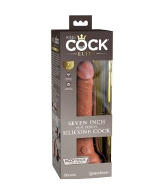 KING COCK - ELITE DILDO REALISTICO SILICONA 17.8 CM CARAMELO