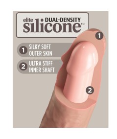 KING COCK - ELITE DILDO REALISTICO VIBRADOR &38 SILICONA 15.2 CM