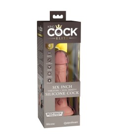 KING COCK - ELITE DILDO REALISTICO VIBRADOR &38 SILICONA 15.2 CM