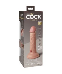 KING COCK - ELITE DILDO REALISTICO VIBRADOR &38 SILICONA 15.2 CM