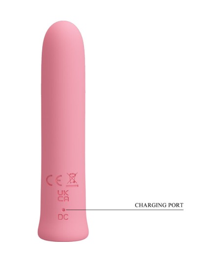 PRETTY LOVE - CURTIS MINI VIBRADOR SUPER POWER 12 VIBRACIONES SILICONA ROSA