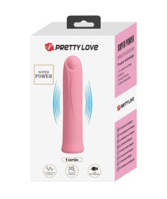 PRETTY LOVE - CURTIS MINI VIBRADOR SUPER POWER 12 VIBRACIONES SILICONA ROSA