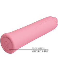 PRETTY LOVE - CURTIS MINI VIBRADOR SUPER POWER 12 VIBRACIONES SILICONA ROSA