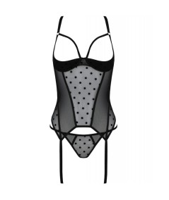 PASSION - MARINA CORSET & TANGA NEGRO S/M