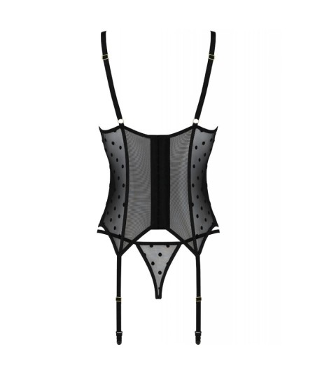 PASSION - MARINA CORSET & TANGA NEGRO S/M