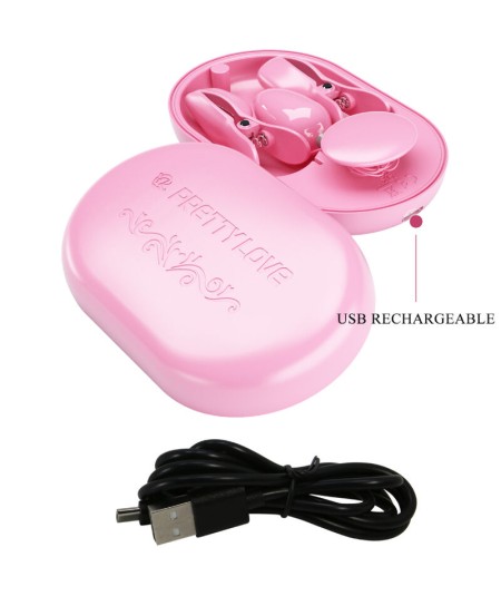 PRETTY LOVE - SURPRISE BOX PINZAS ELECTRO ESTIMULACION ROSA