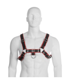 LEATHER BODY - CHAIN HARNESS III BLACK / RED