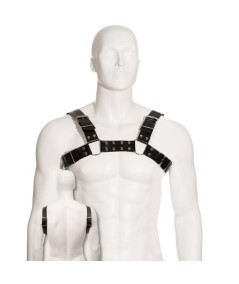 LEATHER BODY - BLACK BULL DOG HARNESS