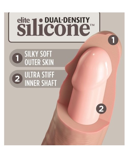 KING COCK - ELITE DILDO REALISTICO SILICONA 17.8 CM