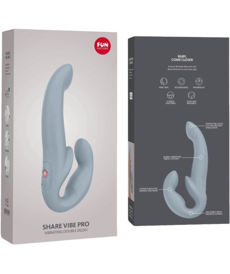 FUN FACTORY - SHARE VIBE PRO VIBRADOR DOBLE GRIS