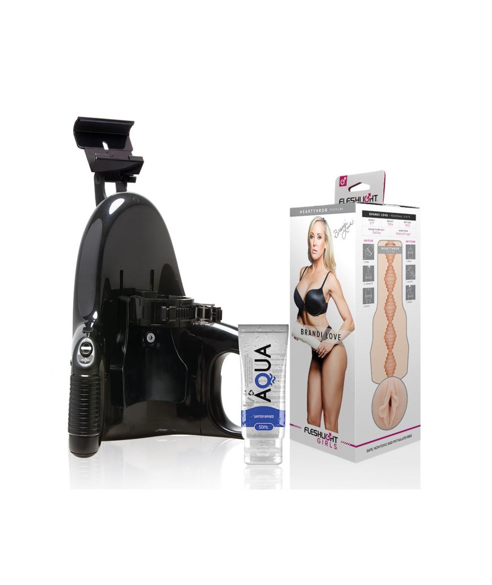 FLESHLIGHT - BRANDI LOVE VAGINA + UNIVERSAL LAUNCH + LUBRICANTE AQUA QUALITY 50 ML