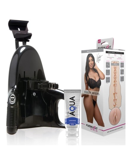 FLESHLIGHT - VIOLET MYERS WAIFU + UNIVERSAL LAUNCH + LUBRICANTE AQUA QUALITY 50 ML