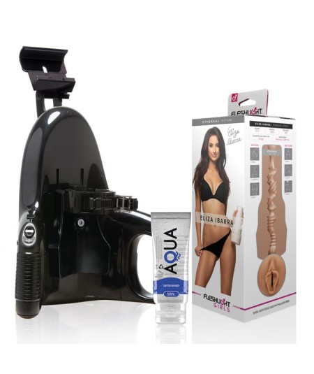 FLESHLIGHT - ELIZA IBARRA VAGINA + UNIVERSAL LAUNCH + LUBRICANTE AQUA QUALITY 50 ML