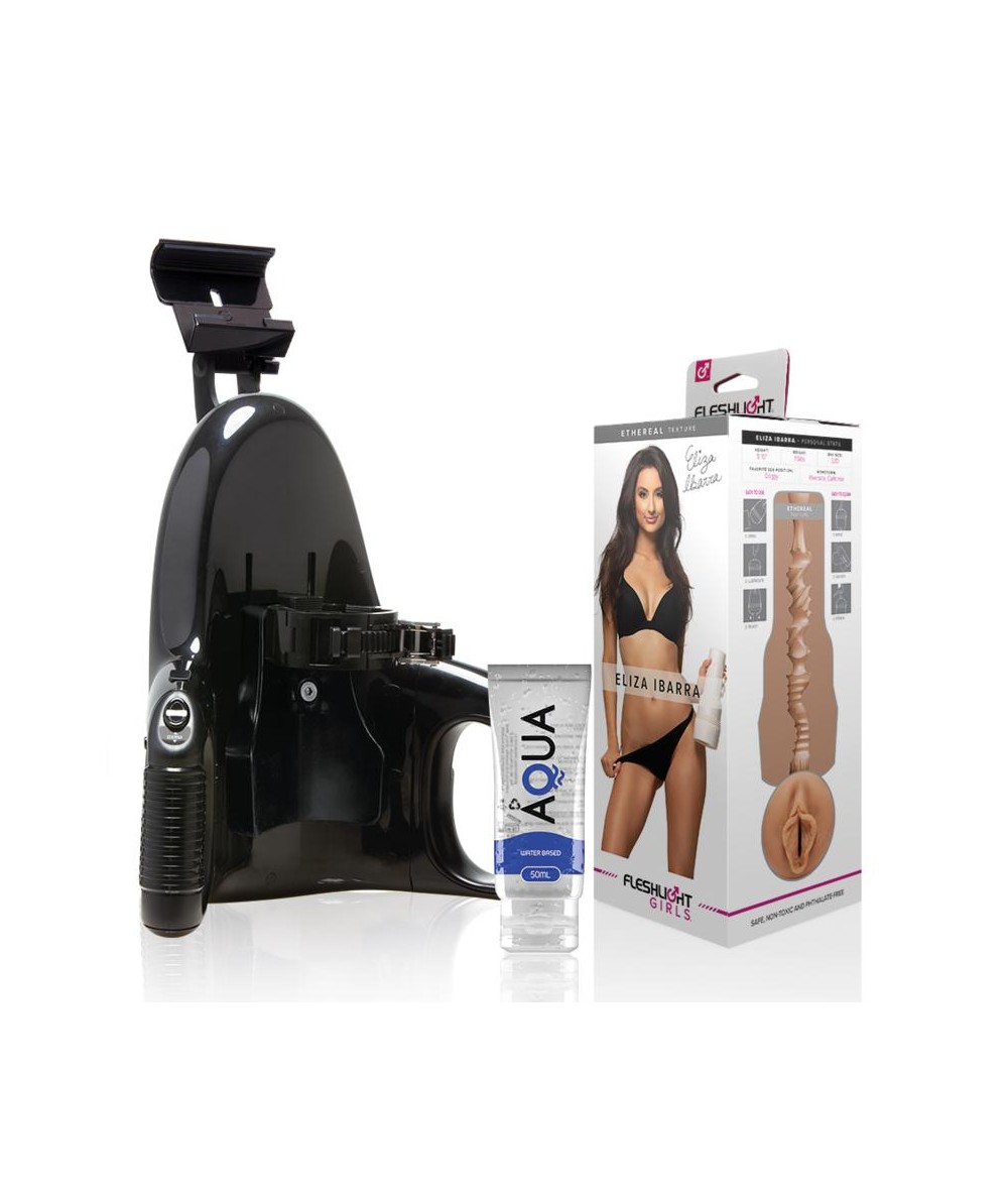 FLESHLIGHT - ELIZA IBARRA VAGINA + UNIVERSAL LAUNCH + LUBRICANTE AQUA QUALITY 50 ML