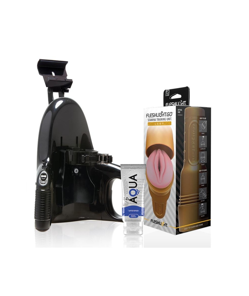 FLESHLIGHT - STAMINA GO TRAINING UNIT LADY + UNIVERSAL LAUNCH + LUBRICANTE AQUA QUALITY 50 ML