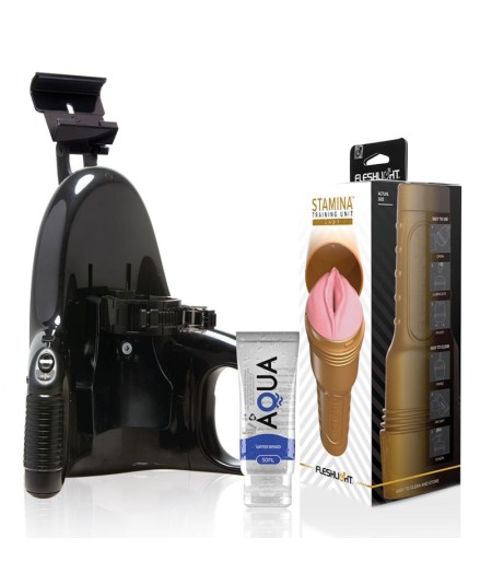 FLESHLIGHT - PINK LADY STAMINA TRAINING UNIT + UNIVERSAL LAUNCH + LUBRICANTE AQUA QUALITY 50 ML