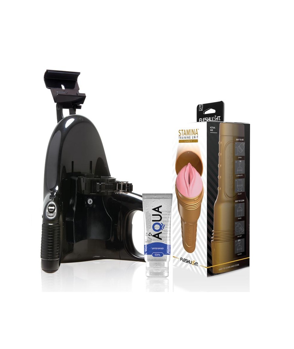 FLESHLIGHT - PINK LADY STAMINA TRAINING UNIT + UNIVERSAL LAUNCH + LUBRICANTE AQUA QUALITY 50 ML