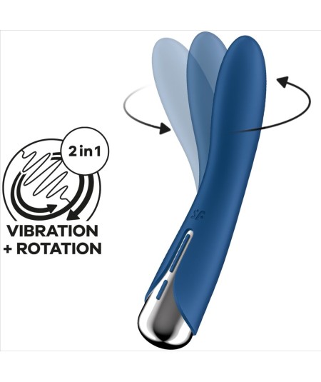 SATISFYER - SPINNING VIBE 1 VIBRADOR ROTADOR G-SPOT AZUL