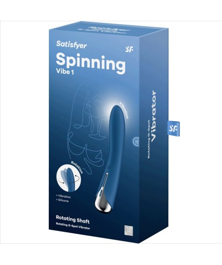 SATISFYER - SPINNING VIBE 1 VIBRADOR ROTADOR G-SPOT AZUL