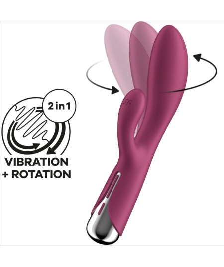 SATISFYER - SPINNING RABBIT 1 ESTIMULACION CLITORIS Y PUNTO G ROJO