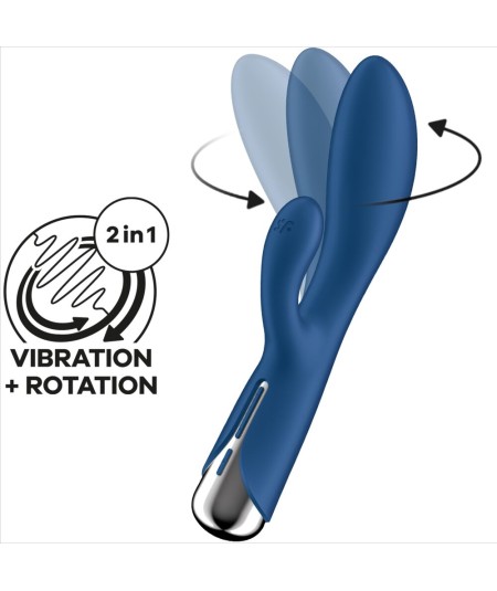 SATISFYER - SPINNING RABBIT 1 ESTIMULACION CLITORIS Y PUNTO G AZUL